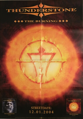 THUNDERSTONE - The Burning - Promo Poster - gefaltet / folded - Sammlerstück 65