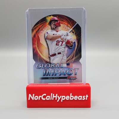 2022 Bowman's Best Baseball Mike Trout Global Impact GI-2 Insert LAA Angels 1A