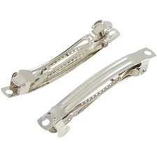 100mm 4" Long Nickel Silver Metal French Barrette Hair Blanks Findings 10 pcs