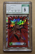 2020-21 Panini Clearly Donruss Damian Lillard My House! /10 CSG 9