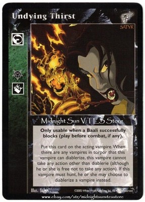 Undying Thirst Kindred Most Wanted V:TES VTES Vampire CCG