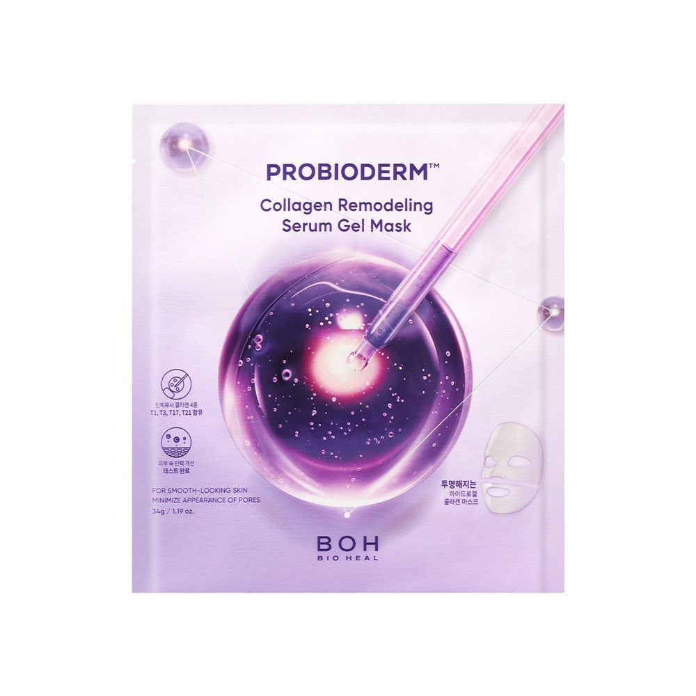 BIO HEAL BOH Probioderm Коллаге восстанавливающая сыворотка-гель-маска 34 г x 1ea, 6ea, 10ea