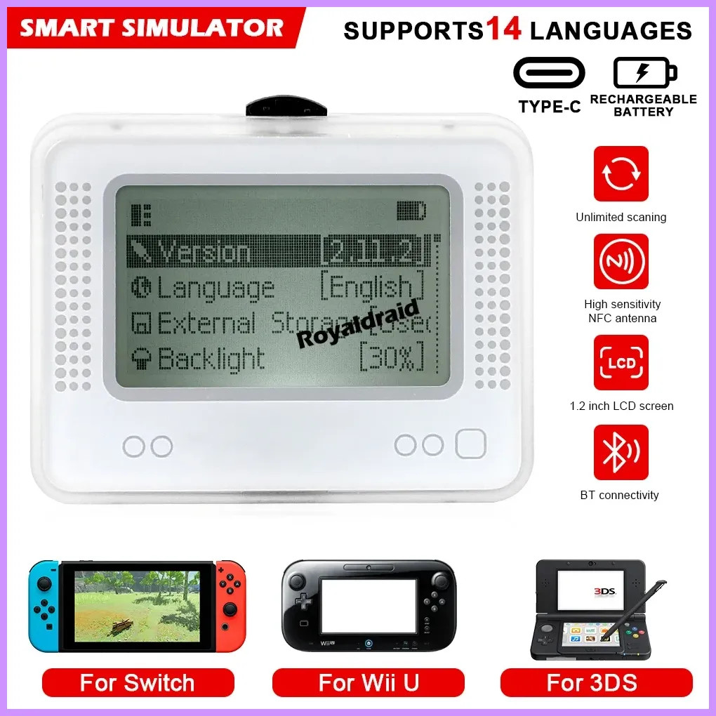 Emulatore NFC Allmiibo Per Nintendo Switch, Simulatore Amiibo Pixl, Ricambio Bluetooth