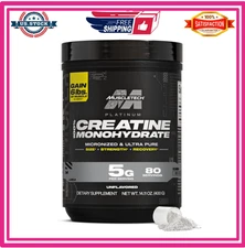 Creatine Monohydrate Powder Micronized Unflavored for Muscle Strength 80 Serving