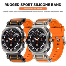 Silicone Band For Samsung Galaxy Watch Ultra 47mm Rubber Strap Metal Connector