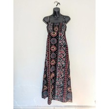 Maxi boho paisley print dress tribal size 10/12