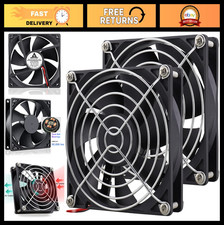 "2 Pack 92mm DC Brushless Cooling Fan - 12V Dual Ball Bearings, 2Pin, Quiet  Ef