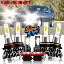 For Honda Civic 2006-2015 LED Headlight Bulbs Kit High / Low Beam + Fog Light