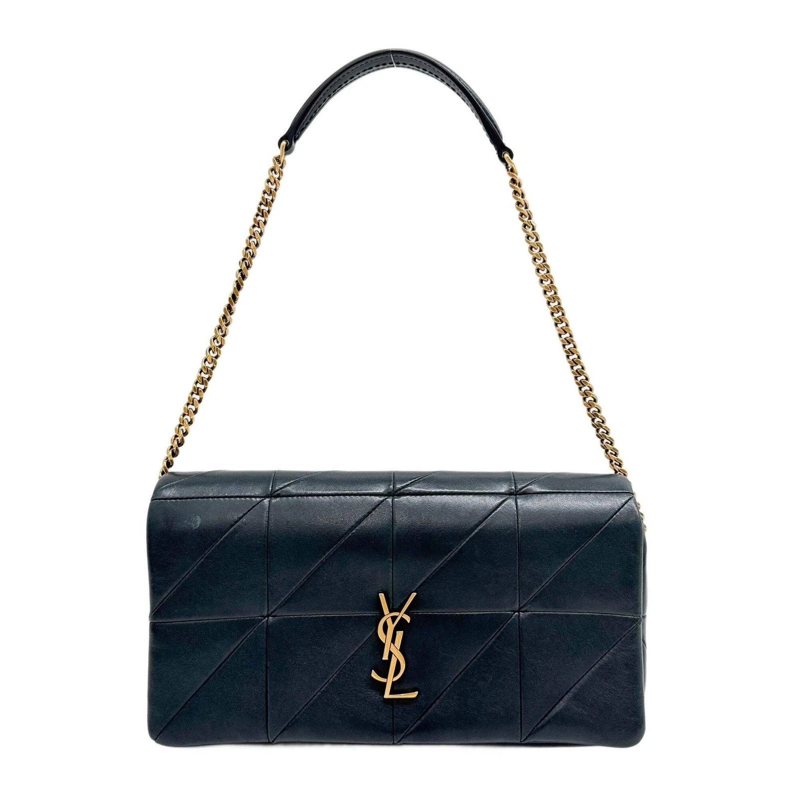 Saint Laurent — SAINT LAURENT Jamie Dark Green Leather Shoulder Bag