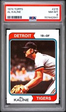 Al Kaline 1974 Topps PSA 8 #215 Detroit Tigers