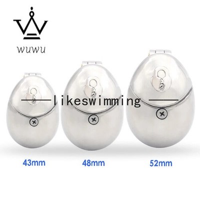 Fully Restraint Egg-Type Male Chastity Device Belt Cage Lock Stainless Steel