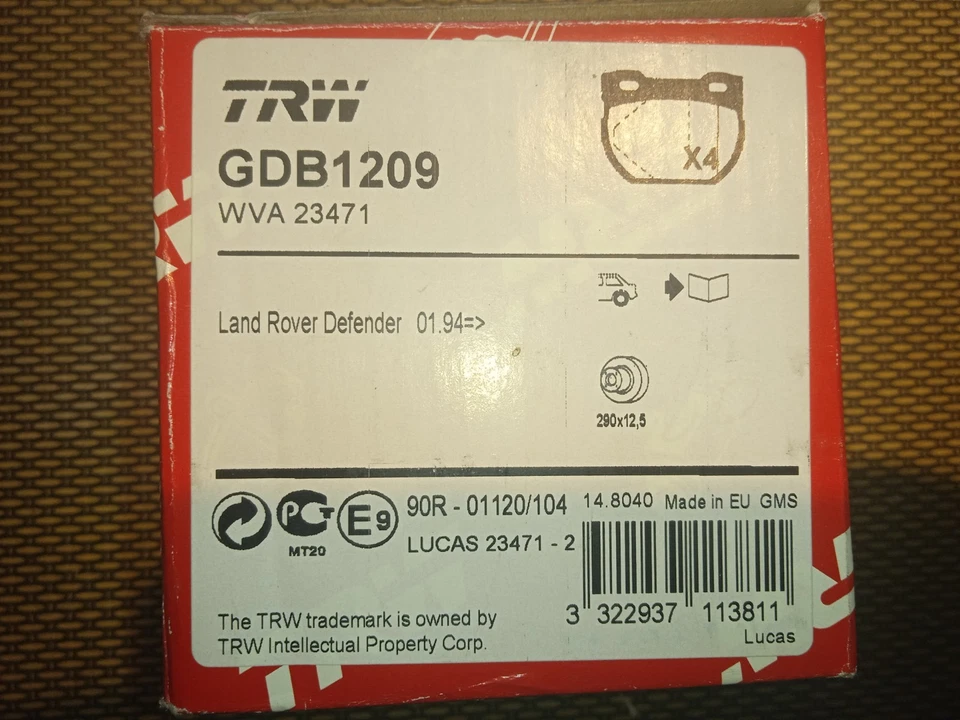 Pastiglie  freno Posteriore LAND ROVER DEFENDER TD5 CABRIO PICK UP - Immagine 3 di 3