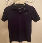 Under Armour  Boys YM Navy Solid Polo Shirt Loose Fit Lightweight — photo 1