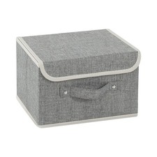 Storage Boxes, Collapsible Storage Bins with Lids, Cotton and linen cloth Sto...