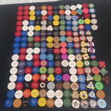 VTG Casino Chips Lot Of 200 T.R KING And More