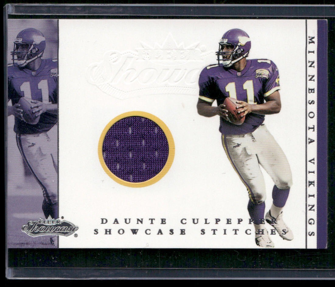 Daunte Culpepper 2001 Fleer Showcase Stitches #NNO MEM Minnesota Vikings