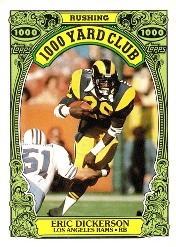 Eric Dickerson #10 1986 Topps 1000 Yard Club card