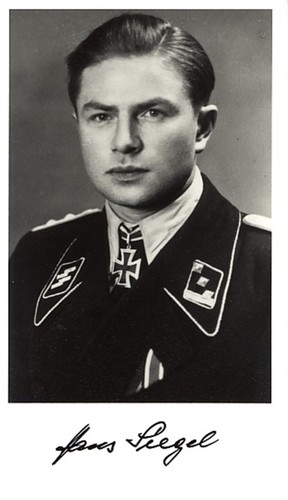 Hans Siegel signed photo. KC winner, 12th Panzer. Nice.