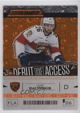 2023 Upper Deck Credentials Debut Ticket Access Orange /249 Uvis Balinskis 18fy