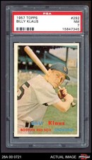 1957 Topps #292 Billy Klaus Red Sox PSA 7 - NM