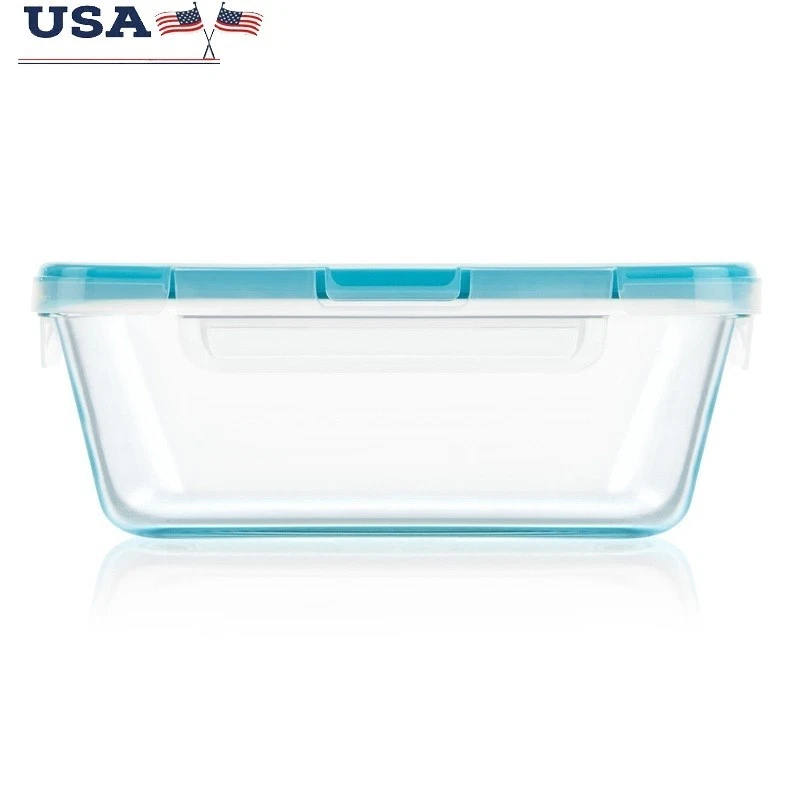 Airtight Glass Food Storage Container 8 Cup Leak Proof Stackable BPA Free New