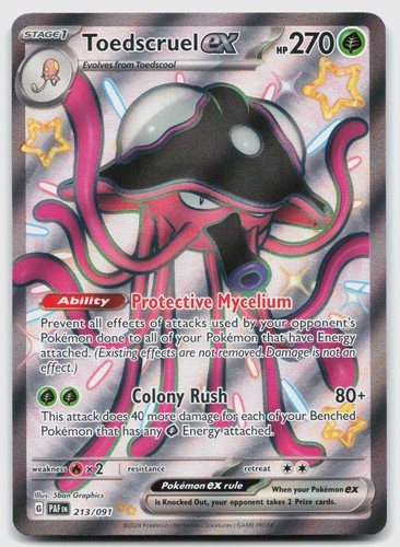 Toedscruel ex 213/091 (NM) - SV: Paldean Fates - Shiny Ultra Rare - Pokemon TCG