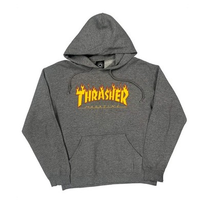 Thrasher Graphic Hoodie - Medium Gray Cotton