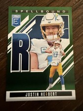 2025 Panini Donruss Elite - Spellbound Justin Herbert #39 Green - Chargers 