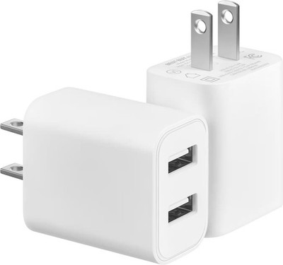 Best Buy essentials- 12W Dual-Port Wall Charger (2-pack) for Smartphones, T...