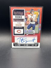 2023 Panini Contenders Ticket RED ZONE Tyson Bagent #139 Rookie Auto FOTL BEARS