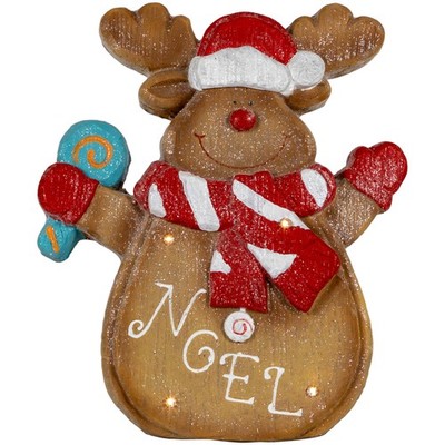 Northlight 14.25'' LED Lighted Noel Gingerbread Reindeer Christmas Decoration
