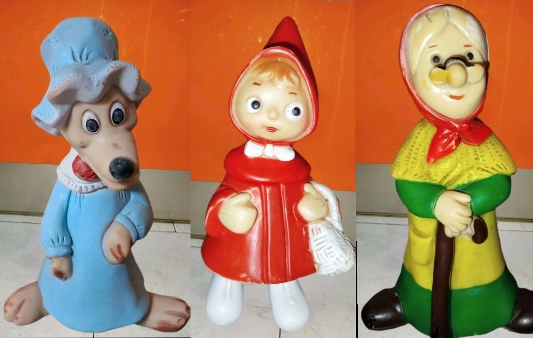 Rari Pupazzi Gomma Cappuccetto Rosso Lupo Nonna LEDra Ledraplastic No Ezechiele
