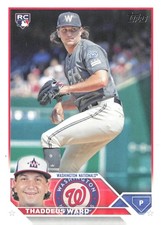2023 Topps Update #US111 - Thaddeus Ward Washington Nationals Rookie