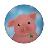 Schweinchen GlüCksbringer Magnet Rund Mit FlaschenöFfner Rund