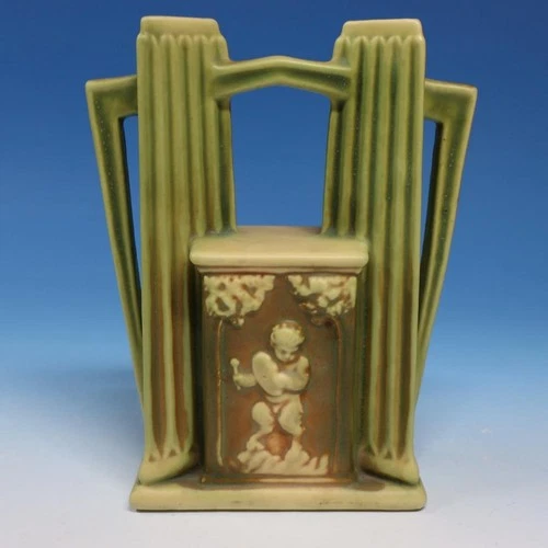 Roseville Art Pottery - Donatello - Rare Unusual Double Vase - 7 inches