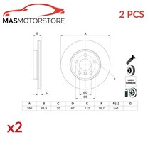 BREMSSCHEIBEN SATZ PAAR VORNE BOSCH 0 986 479 H70 2PCS A FÜR BMW I3,I01