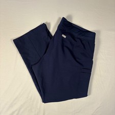 FIGS Technical Collection Navy Blue Scrub Pants XXL Drawstring Cargo Pockets