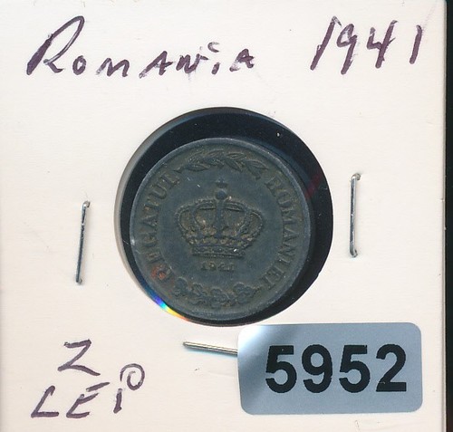 ROMANIA - 1941 - ZINC 2 LEI - #5952