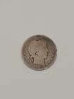 1907 O BARBER QUARTER . 90% SILVER TWENTY FIVE CENT PIECE. BQ7