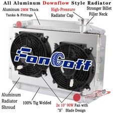 4row Radiator Shroud Fan Fit 1955-60 Chevy Corvette 3.8l 4.3l 4.6l Mt