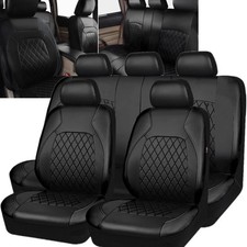 Fit For Nissan Leather Car Seat Covers Full Set 5-seats Front Rear Protector