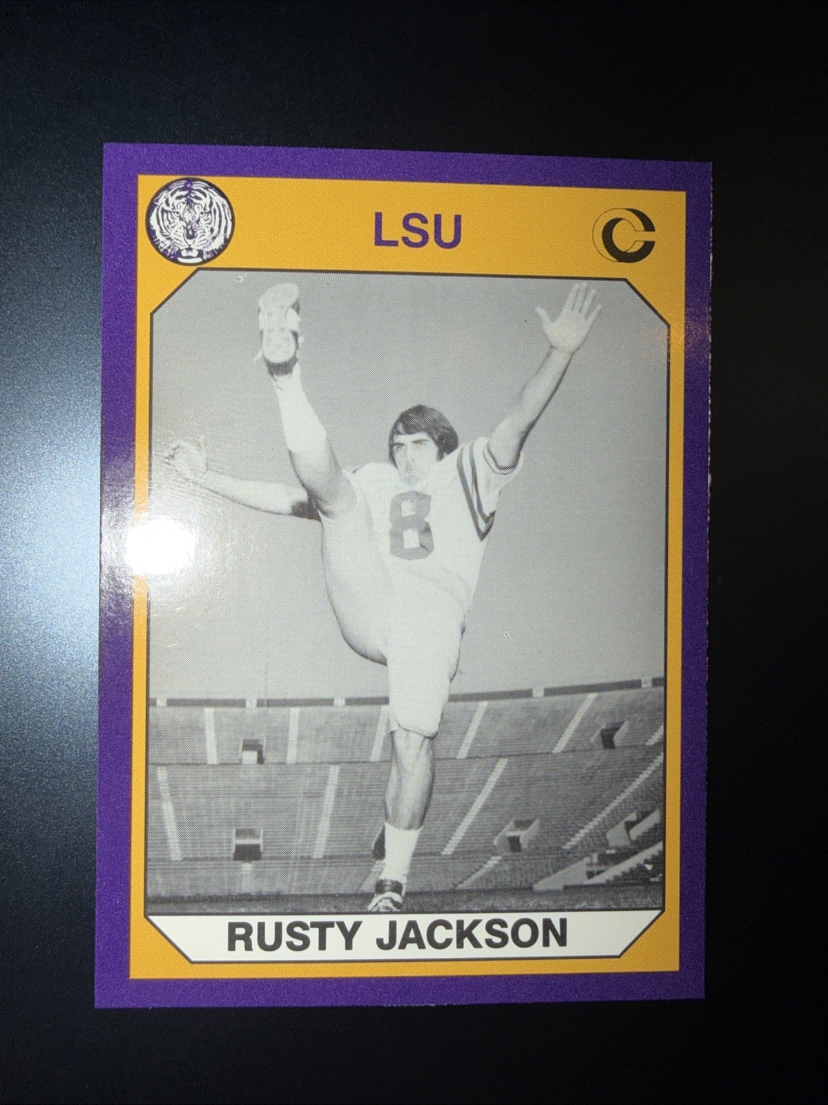 1990 Collegiate Collection LSU Tigers #73 Rusty Jackson