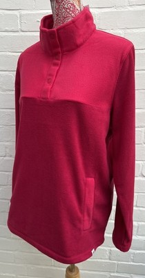 Neu Tog 24 blaues Barclay Damen-Fleece-Top mit Nieten am Ausschnitt UK 14 pink warm UVP £50