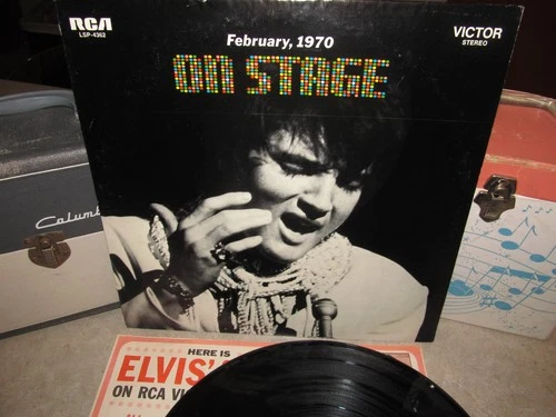 ELVIS PRESLEY Vinyl Lp - ON STAGE - 1st Press Rigid/Orange/Red Print - RCA 1970