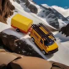 MAJORETTE 300 Series Ford Econoline 270/271 Enterprise + Tarpaulin Trailer New 