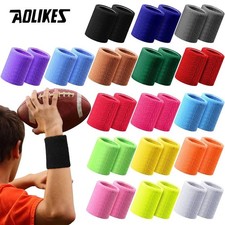 2PCS Sports Wristbands For Men Sweat Bands Gym Tennis Basketball Wrist Support