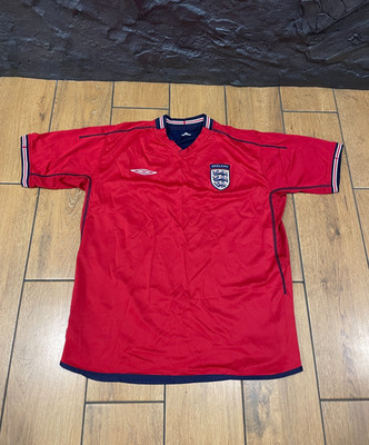 England 2002 Away Shirt World Cup Double-Sided Jersey Vintage Umbro Mens size XL