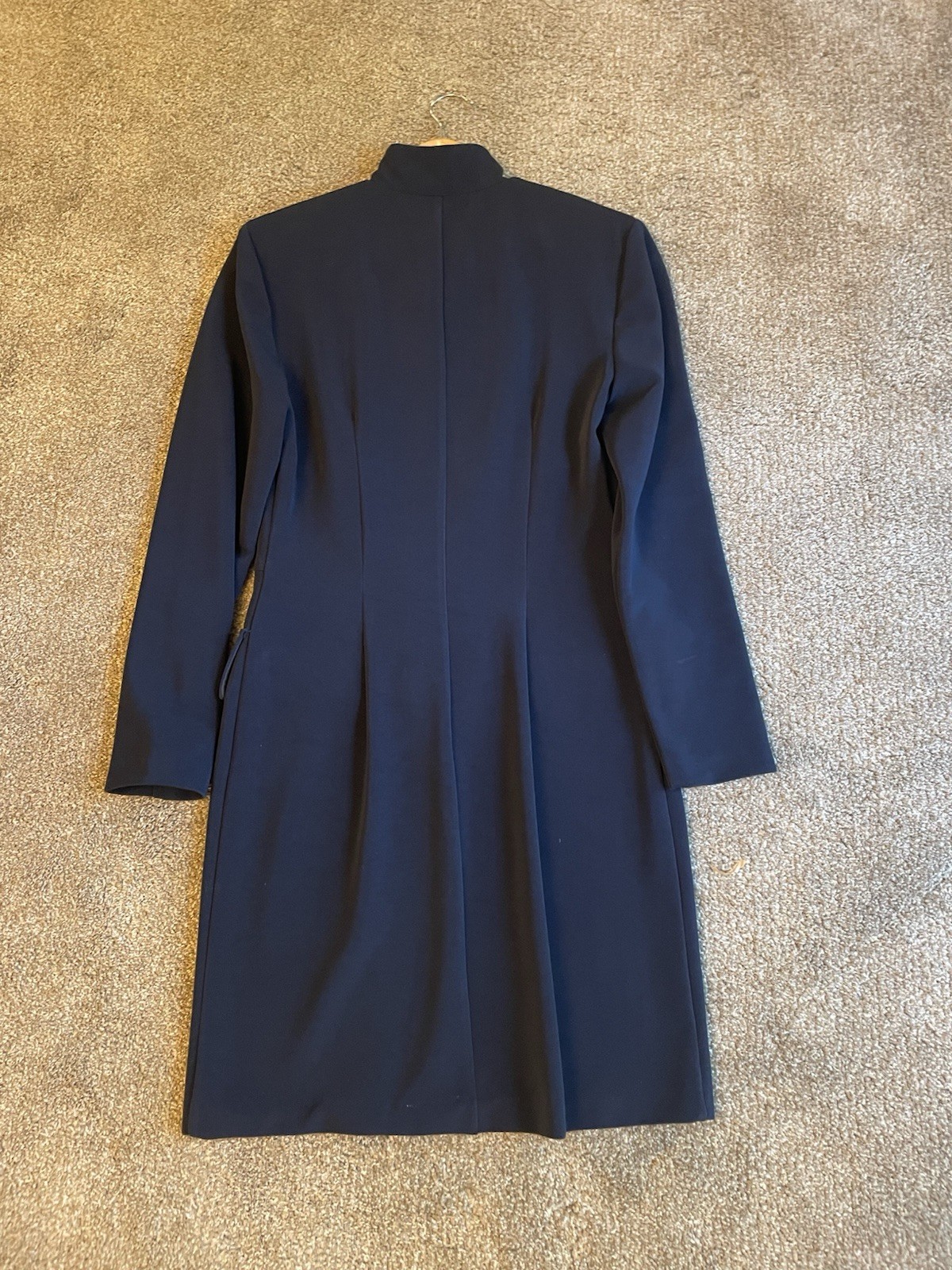 Joseph Ribkoff  Creations VTG  Navy Horsebit Zip Jacket Dress Gold Hardware 8 image 6