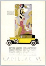 Vintage 1931 Cadillac V-8 Town Sedan Car 30s Print Ad