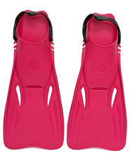 Swimline Mako Short Blade Swim Fins Kids Size 10-13 Snorkeling Adjustable 9706